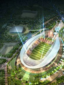 Une magnifique image de synthèse du Blue Stadium